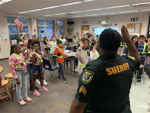 Patrols being sworn in by Deputies